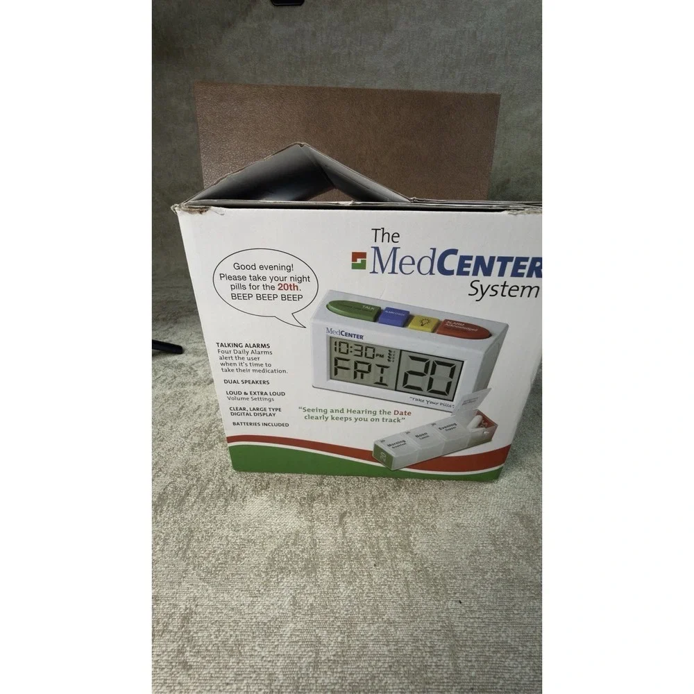 30 Day Pill Organizer W/ Talking Alarm Clock Medication Reminder System